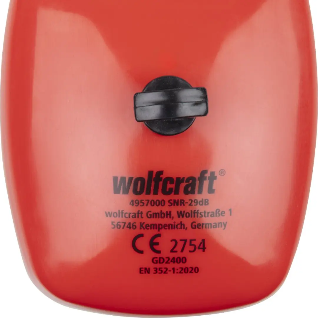 Wolfcraft Gehoorbescherming 29dB Oorkappen 4957000 - Rood