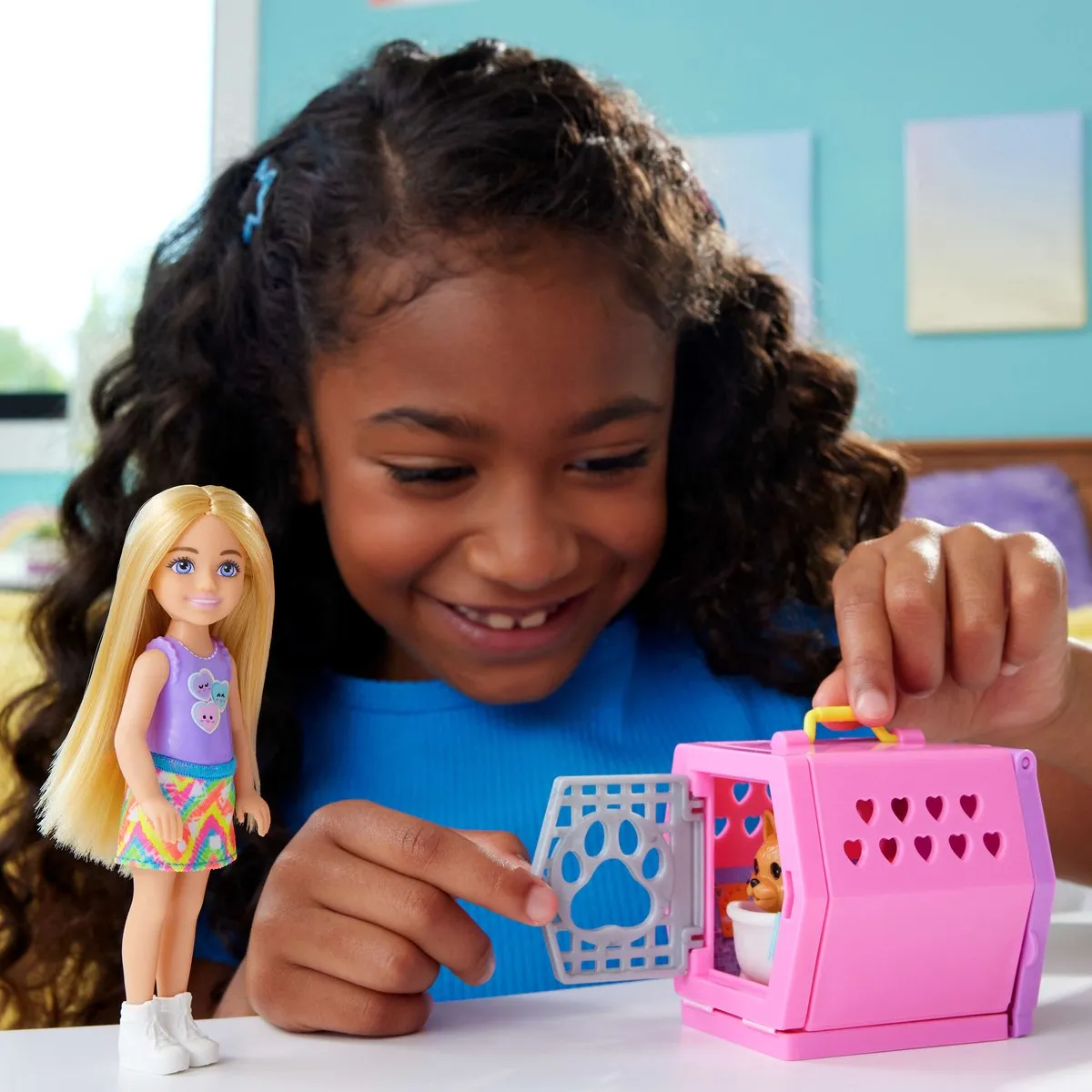 Barbie Chelsea-pop met Hondje - Roze