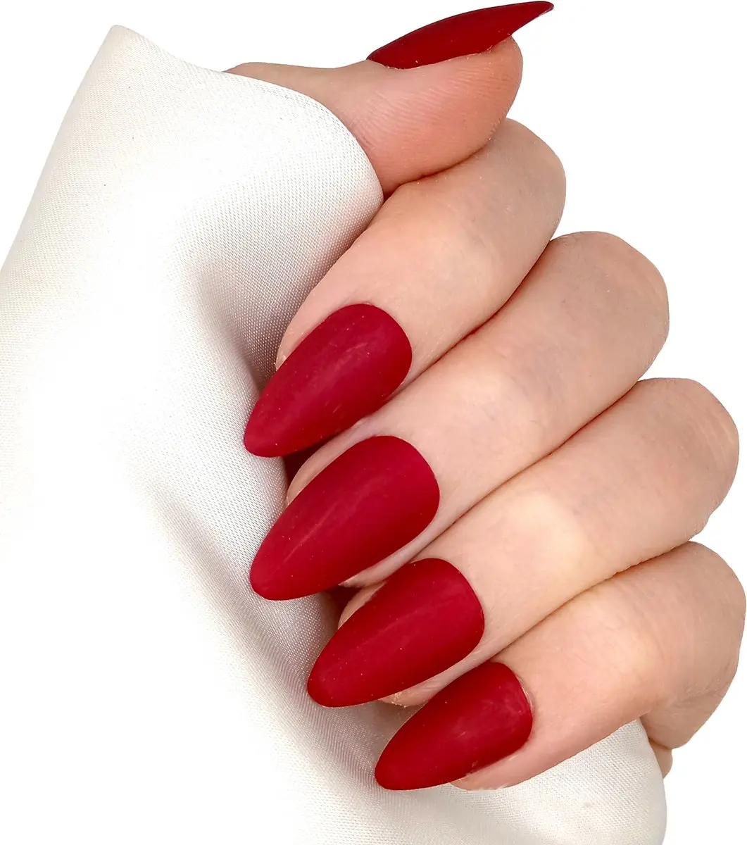 SD Press on Nails B-105 Rood Matte Nagelset