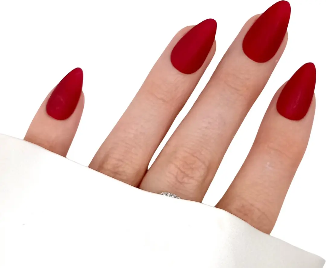 SD Press on Nails B-105 Rood Matte Nagelset - 20 Stuks