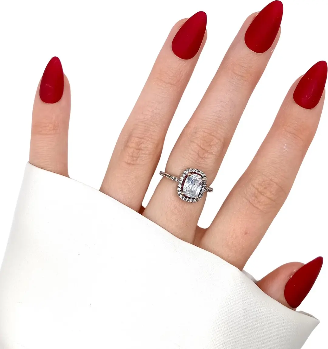 SD Press on Nails B-105 Rood Matte Nagelset - 20 Stuks
