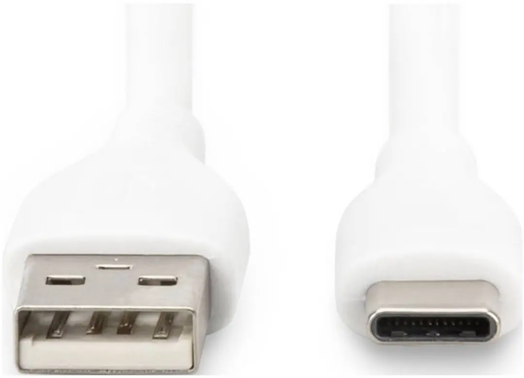 Digitus Siliconen USB A naar USB C Voedingskabel 60W 2m - Transparant