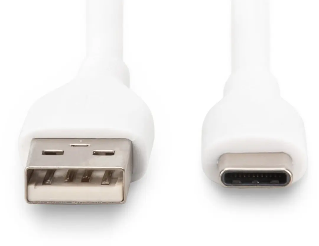 Digitus Siliconen USB A naar USB C Voedingskabel 60W 2m - Transparant