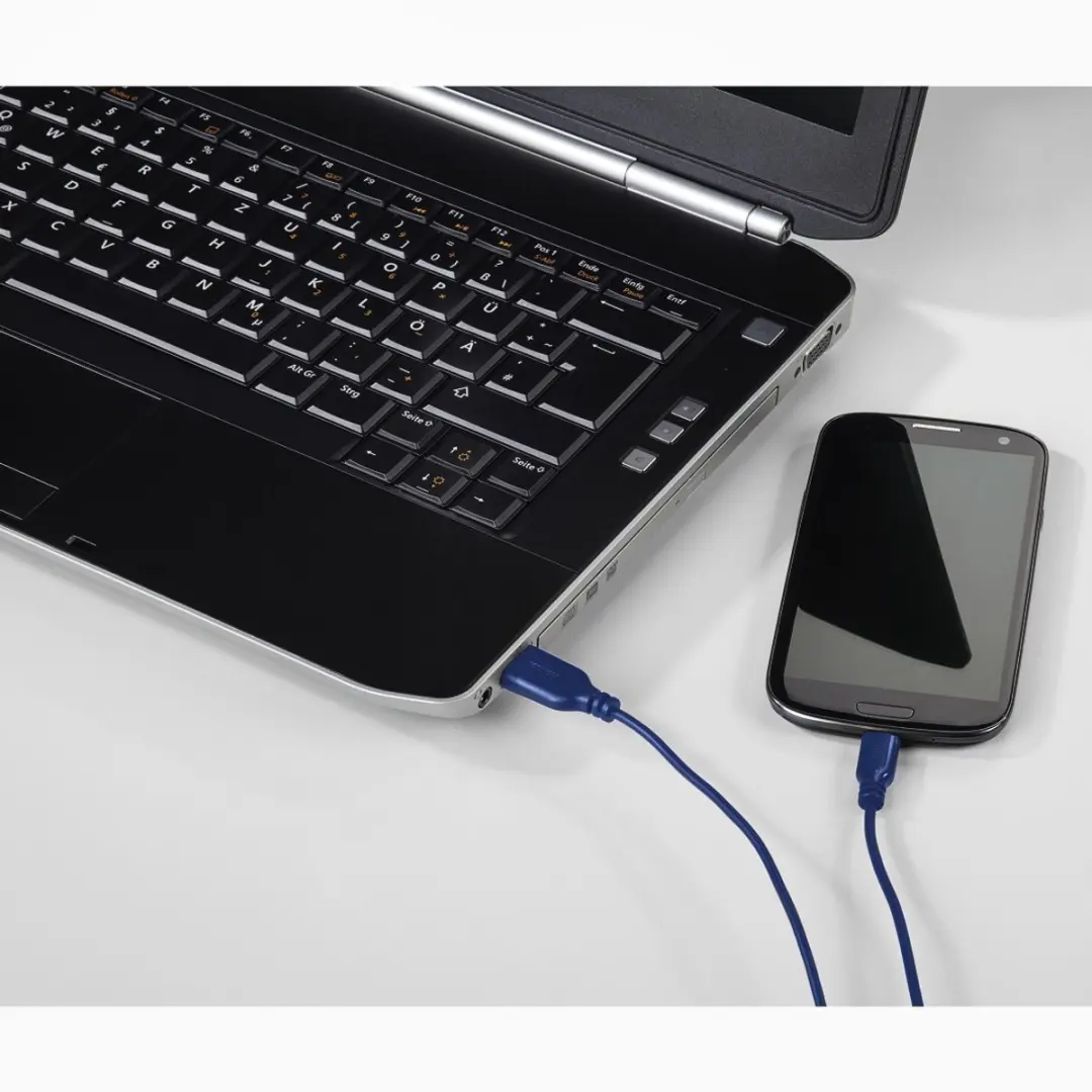 Hama USB2.0-C/USB2.0-A Kabel 0,75m - Blauw