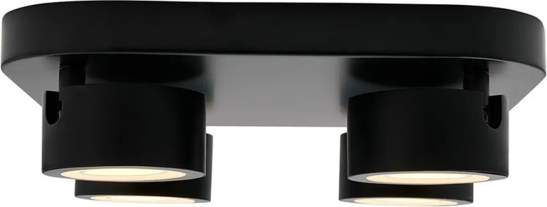 Nordlux Clyde 4 Spot Plafondlamp - Zwart - afbeelding 3 van 6