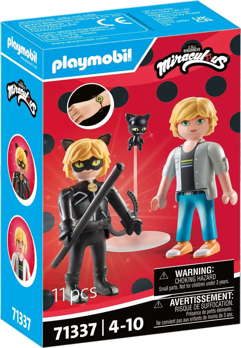 Playmobil Miraculous Adrien & Cat Noir 71337