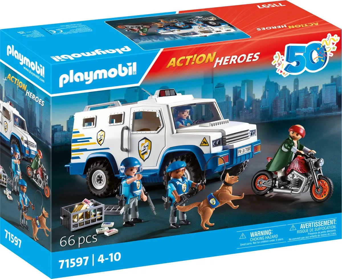 Playmobil Action Heroes Geldtransport 71597 - Multicolor