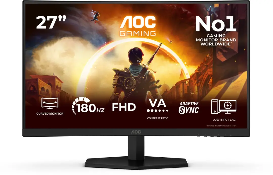 AOC G4 C27G42FE Monitor 27" FHD 180Hz - Zwart/Rood - afbeelding 6 van 6