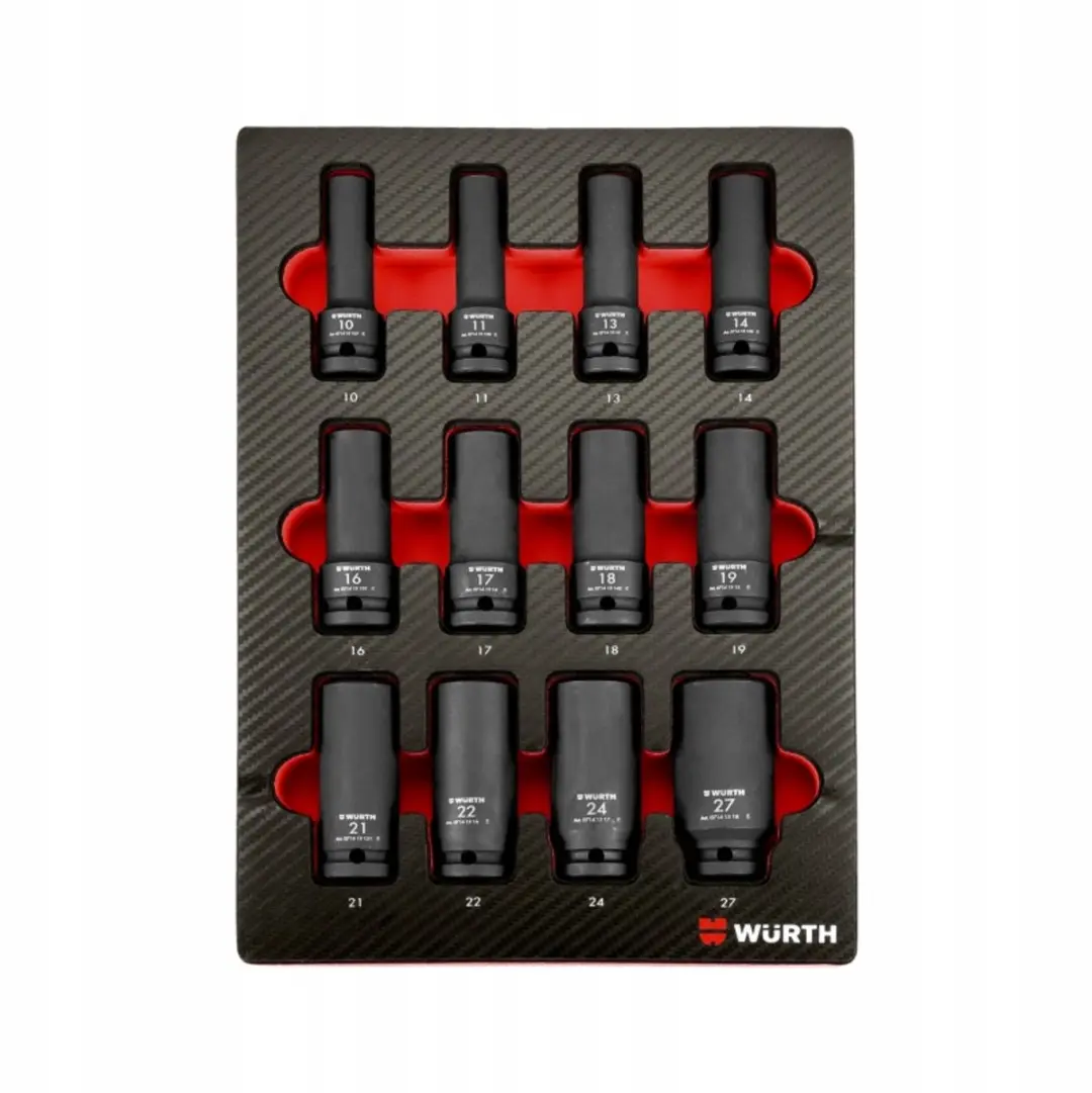 Wurth DOP 1/2" Doppeldoppen Set, 12 Delen