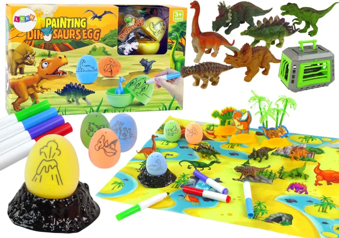 Lean Toys Dinosaurus Ei Schilderset