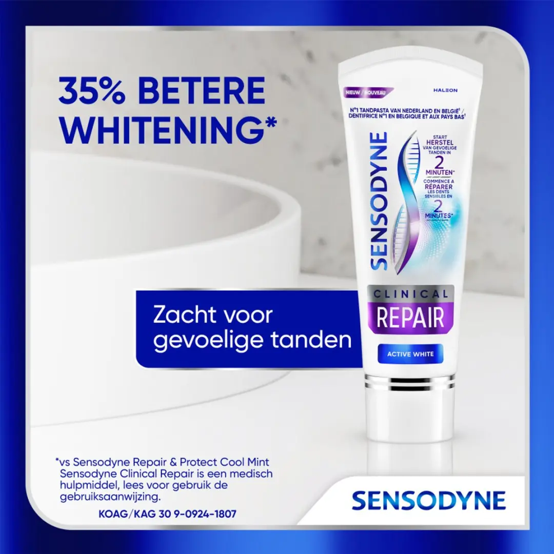 Sensodyne Clinical Repair Active White Tandpasta 75ml - 20 Stuks
