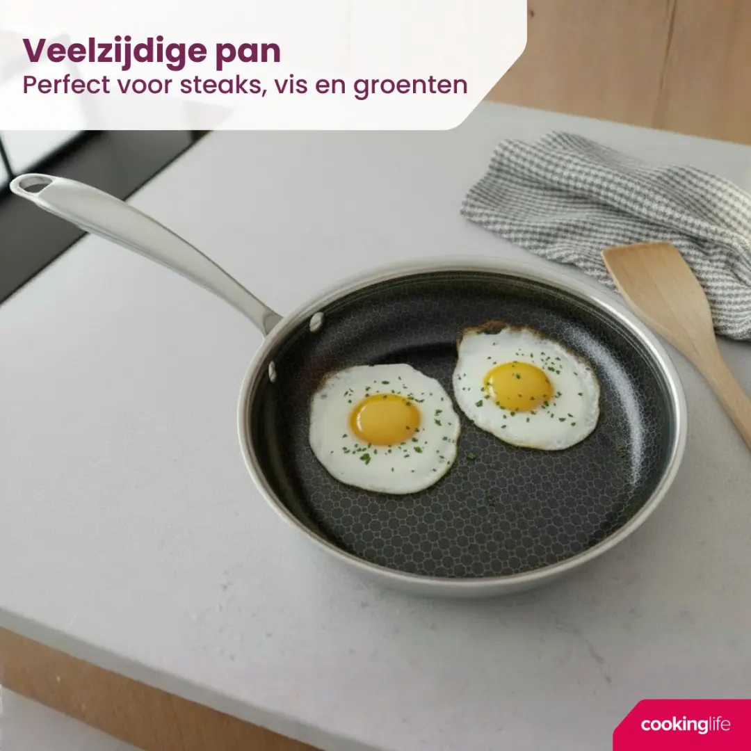 Cookinglife HexaCook Koekenpannenset 3-delig - Grijs