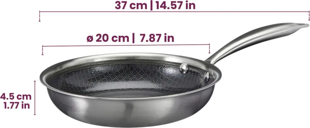 Cookinglife HexaCook Koekenpannenset 3-delig - Grijs
