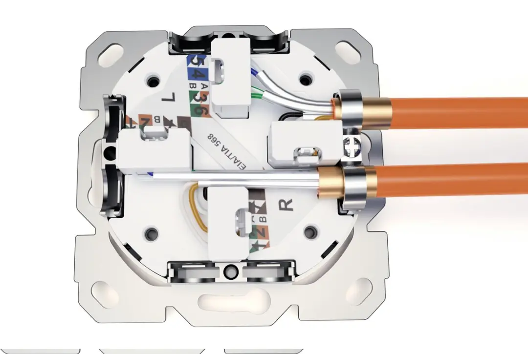 Digitus CAT 6A Network Outlet Shielded - 2x Wit