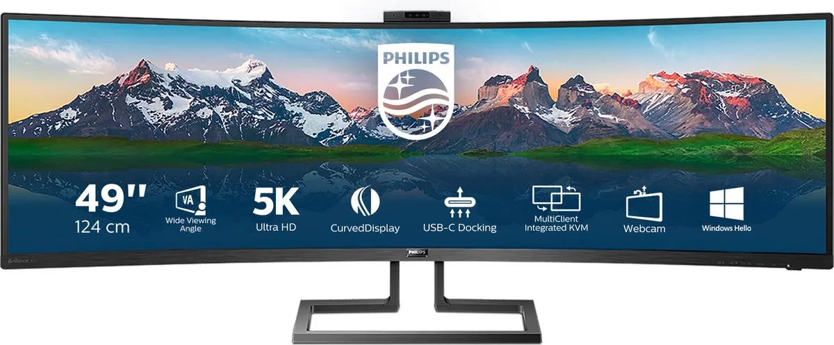 Philips 499P9H UltraWide Curved Monitor 49" - USB-C 65W