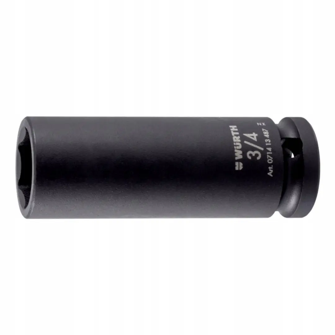 Würth Slagdoppensleutel 1/2" Zeskant 3/4" Zwart