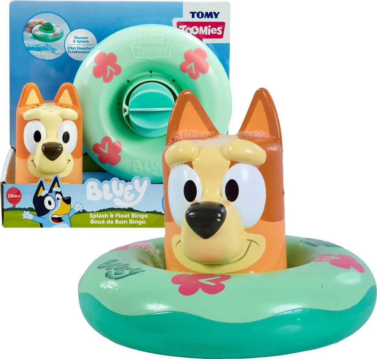 Tomy Bluey Spat & Drijf Bingo Badspeelgoed - Groen