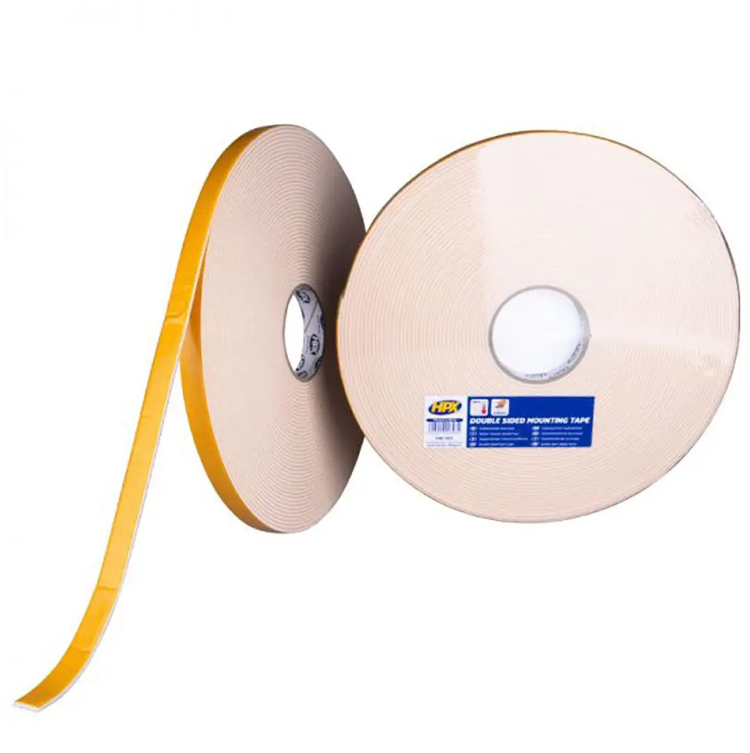 HPX Dubbelzijdige Bevestigingstape 19mm x 25m - Wit