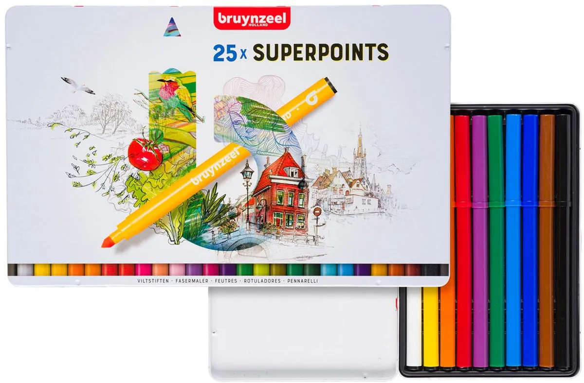 Bruynzeel Super Point viltstiften set 25