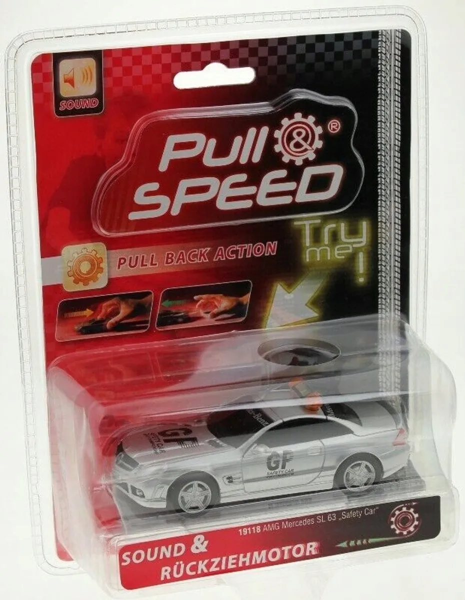 Carrera AMG Mercedes SL63 Safety Car Pull Back 1:43 - Zilver