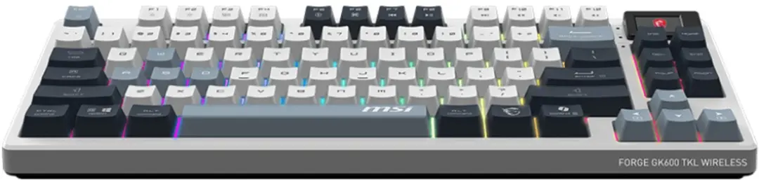MSI FORGE GK600 TKL Wireless Sky Mechanisch Gaming Toetsenbord - Blauw/Wit