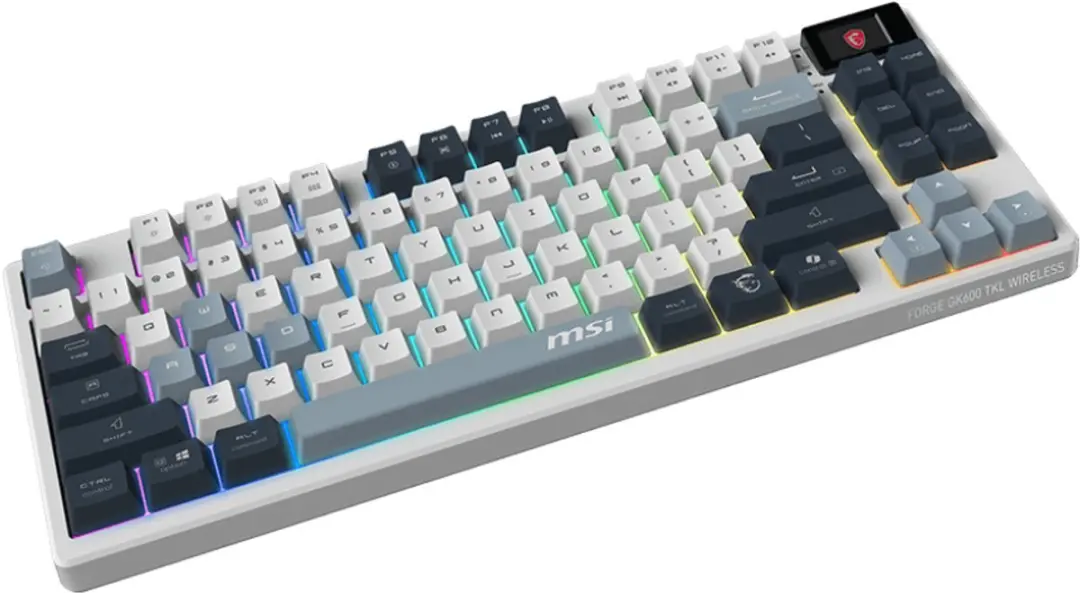 MSI FORGE GK600 TKL Wireless Sky Mechanisch Gaming Toetsenbord - Blauw/Wit
