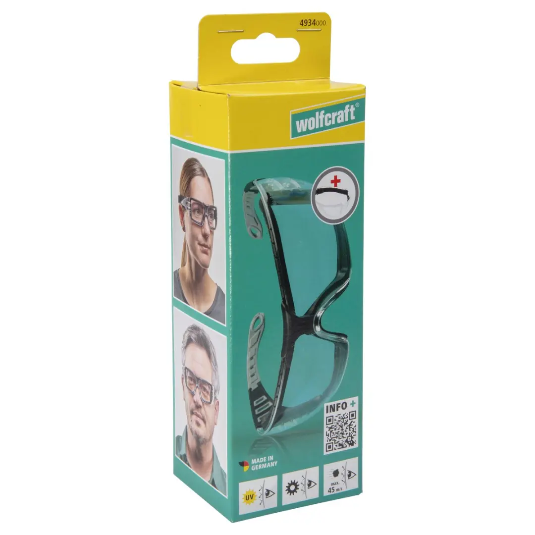 Wolfcraft Veiligheidsbril PRO 4934000 - Transparant