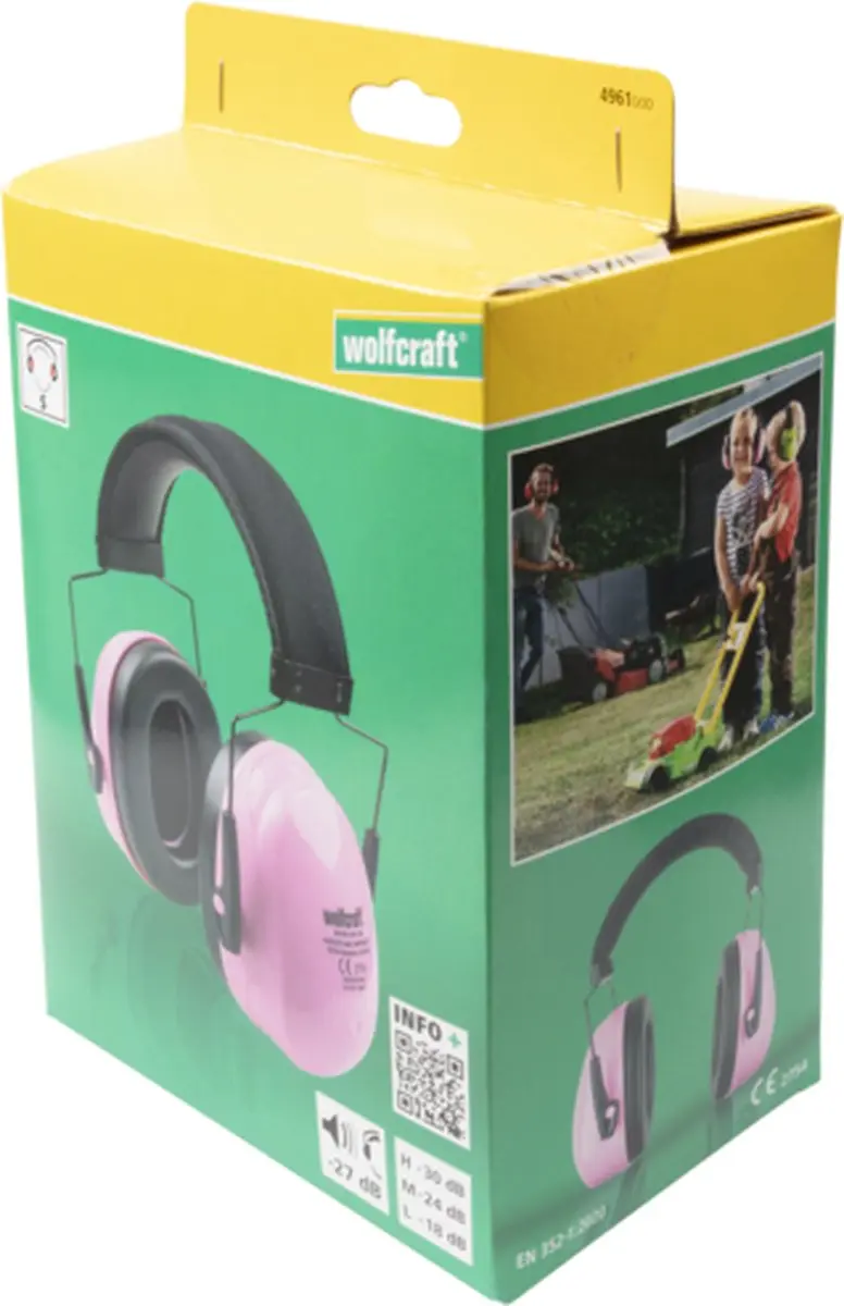 Wolfcraft Gehoorbescherming Kinderen 27dB - Roze