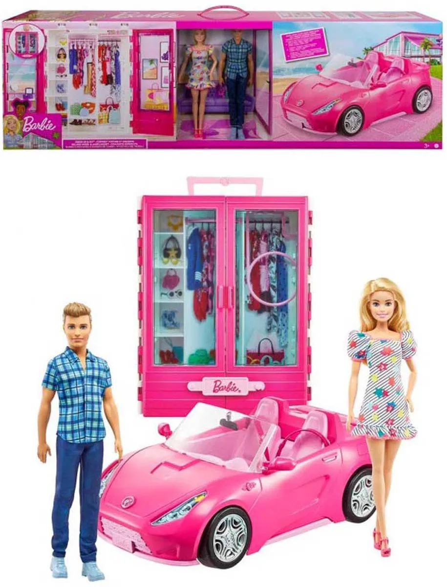 Barbie Ken Cabrio Auto Kledingkast Speelset GVK05