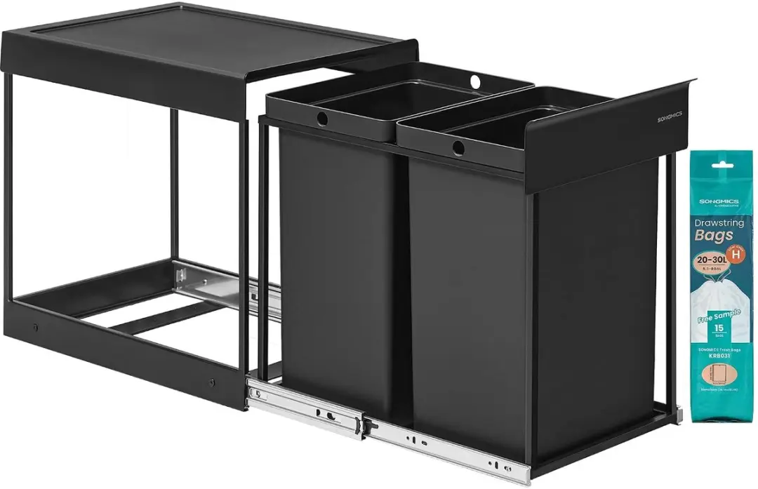 Songmics Afvalemmer Keuken 40L