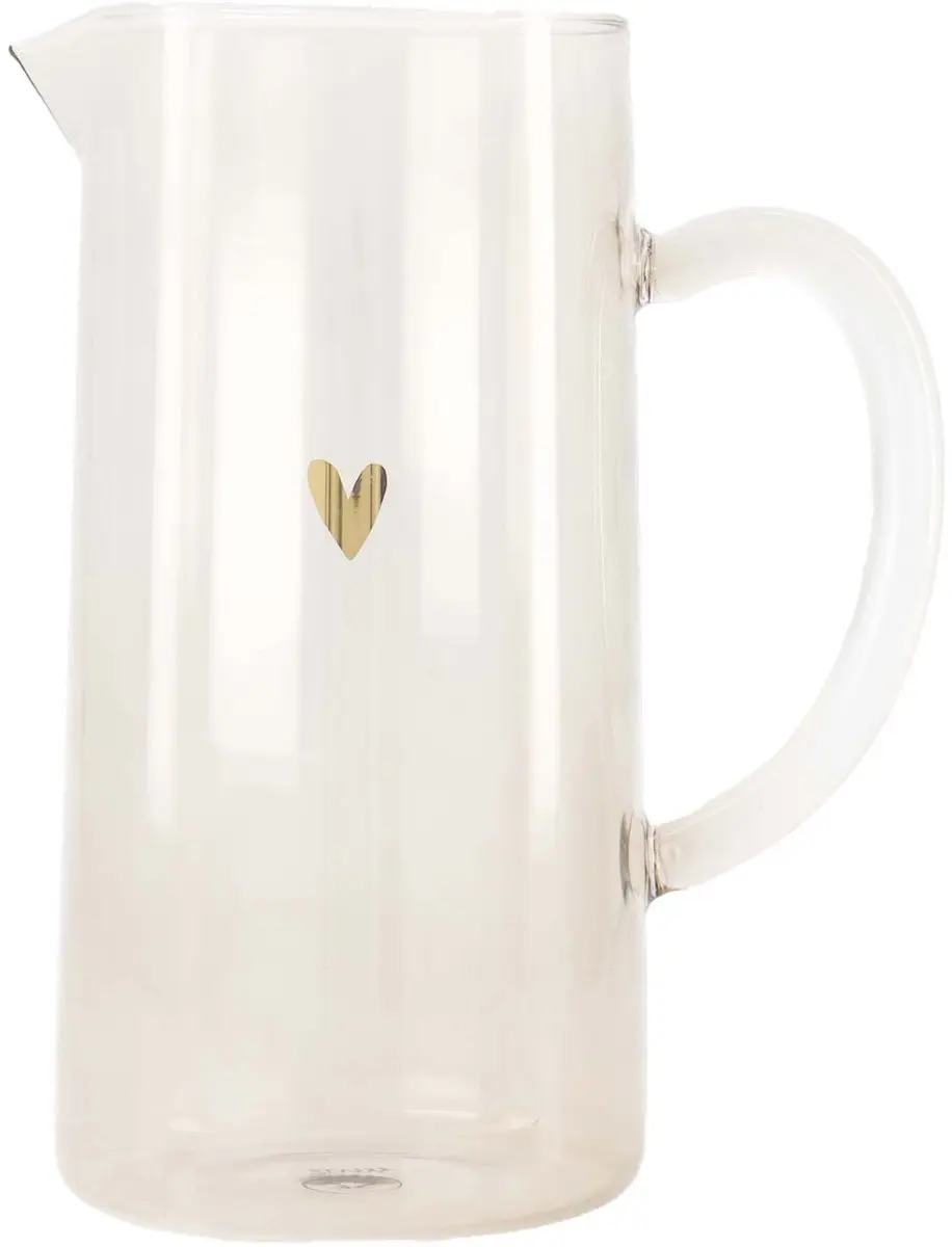 Zusss Waterkan Hart Glas
