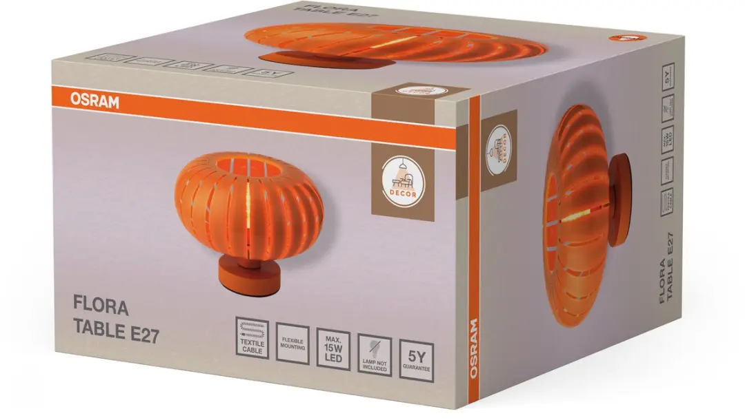 Osram Decor Flora Table E27 Orange - 280cm - afbeelding 4 van 4