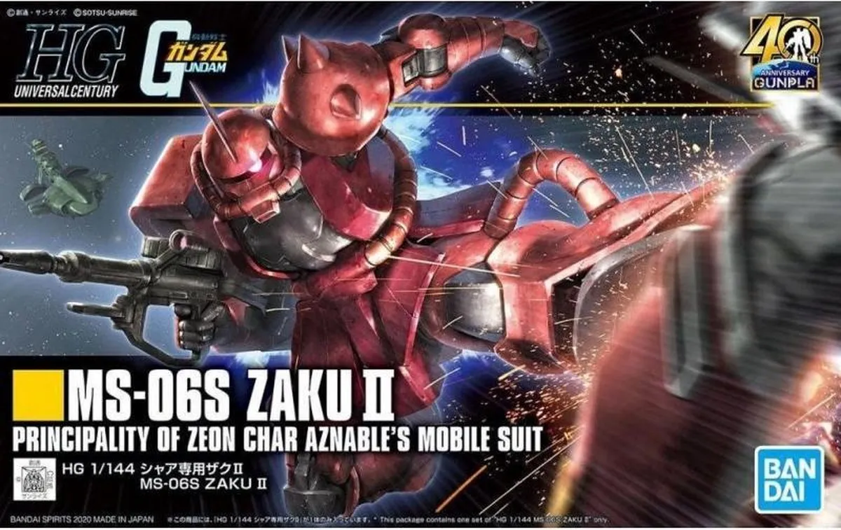 Bandai Namco Gundam Zaku II 1/144 Modelkit - Multi