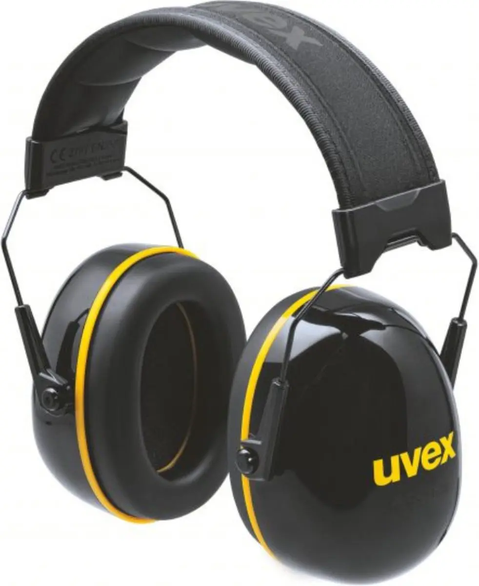 Uvex K20 Opvouwbare Hoofdtelefoon - 33dB Ruisonderdrukking - Zwart