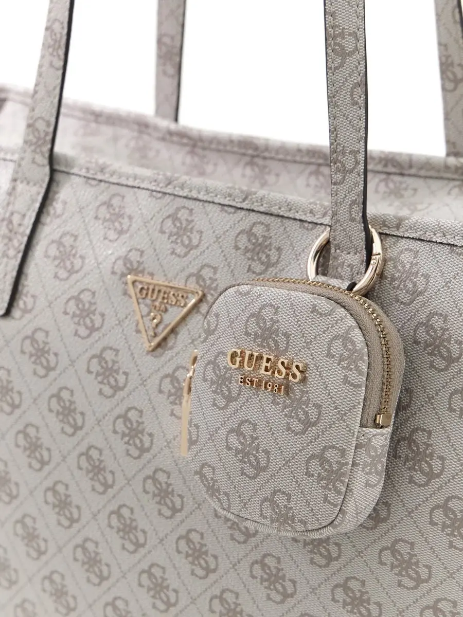 GUESS Power Play II Large Tech Tote 120746 - 15.6 inch - Dark Taupe Logo
