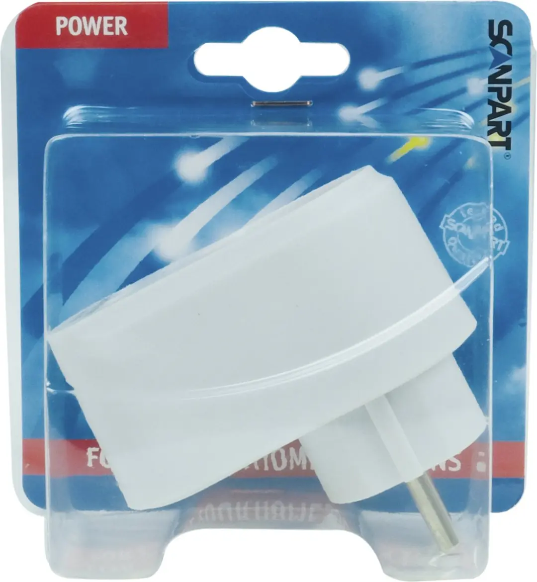 Scanpart Doorvoerstekker RA USB-A USB-C Wit