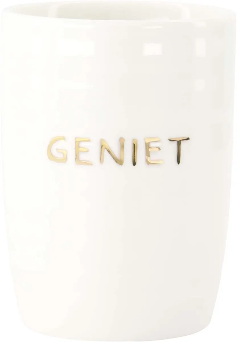 Zusss Geniet & Hartje Mokken - 2 Stuks 225ml - Wit/Goud