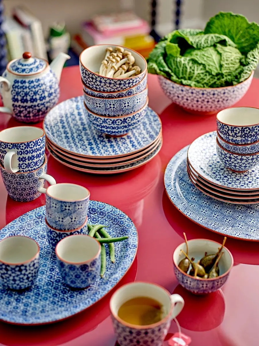 Bloomingville Mokkenset Karine - 4 Stuks - Blauw
