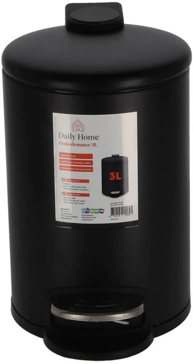 Daily Home Pedaalemmer 3L - Zwart