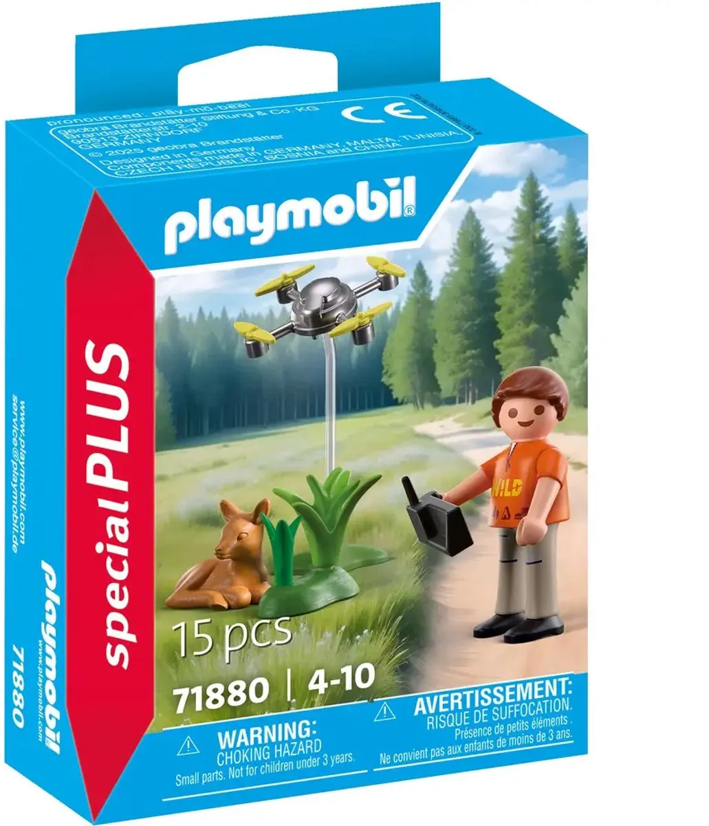 Playmobil 71880 Redding Hertenkalf met Drone - Rood