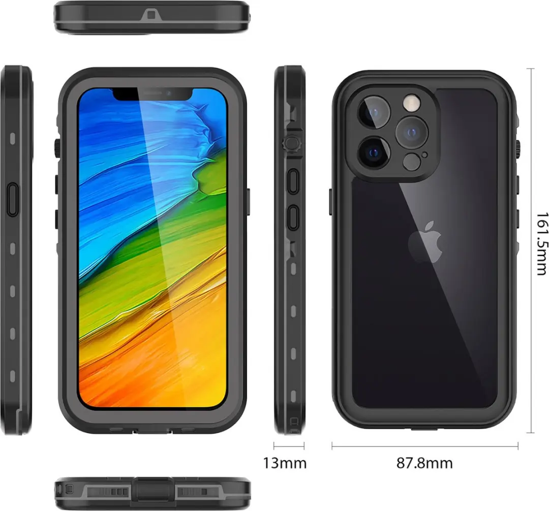 Redpepper Dot Plus Hoes iPhone 13 Pro - Zwart - Waterdicht