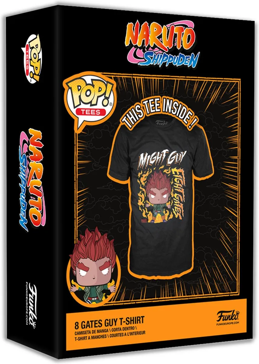 Funko Naruto POP! Boxed Tee 8 Gates Guy - XL - Zwart