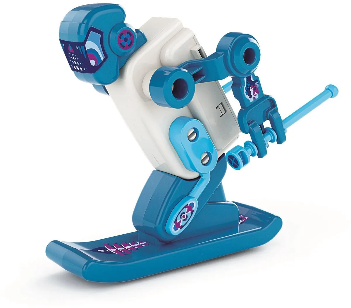 Clementoni Ski Robot Bouwpakket STEM - 75136 - Blauw