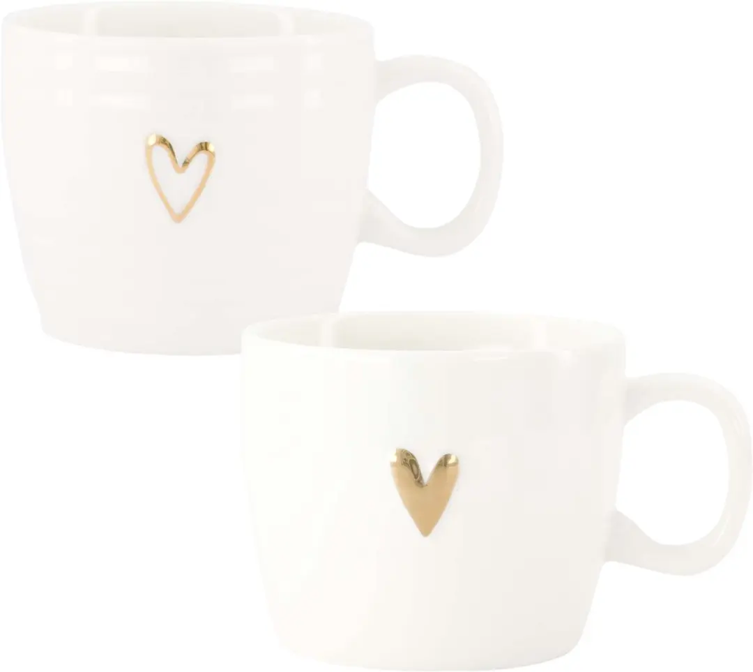 Zusss Set Van 2 Cappuccino Mokken Hartje