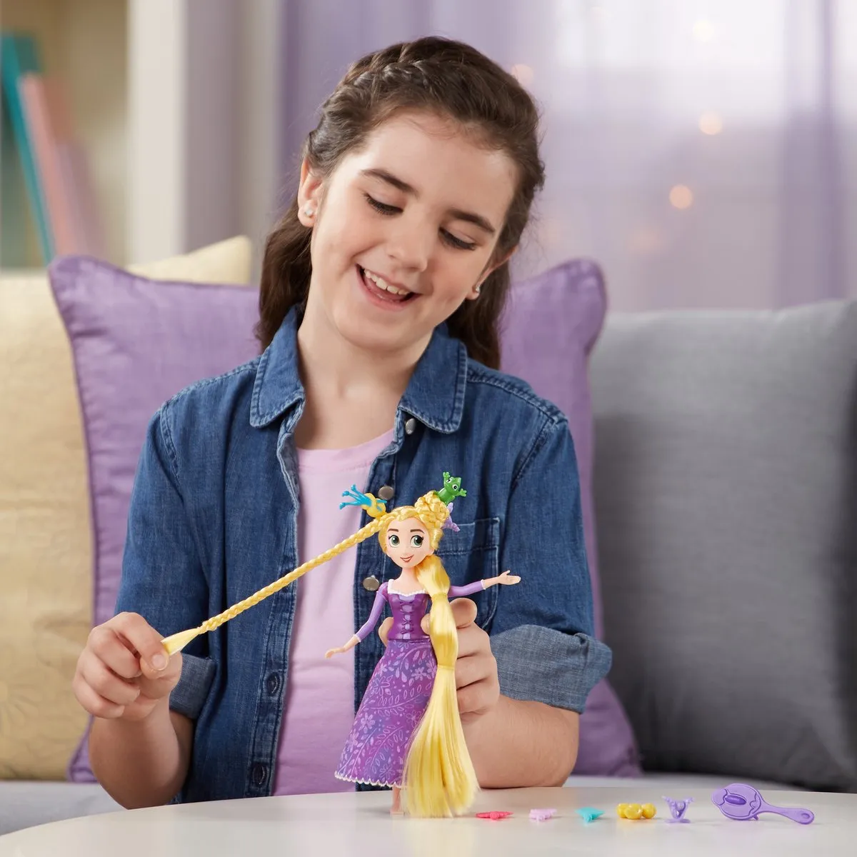 Disney Princess Tangled Rapunzel Spin & Stijl Speelfiguur - Multi Color