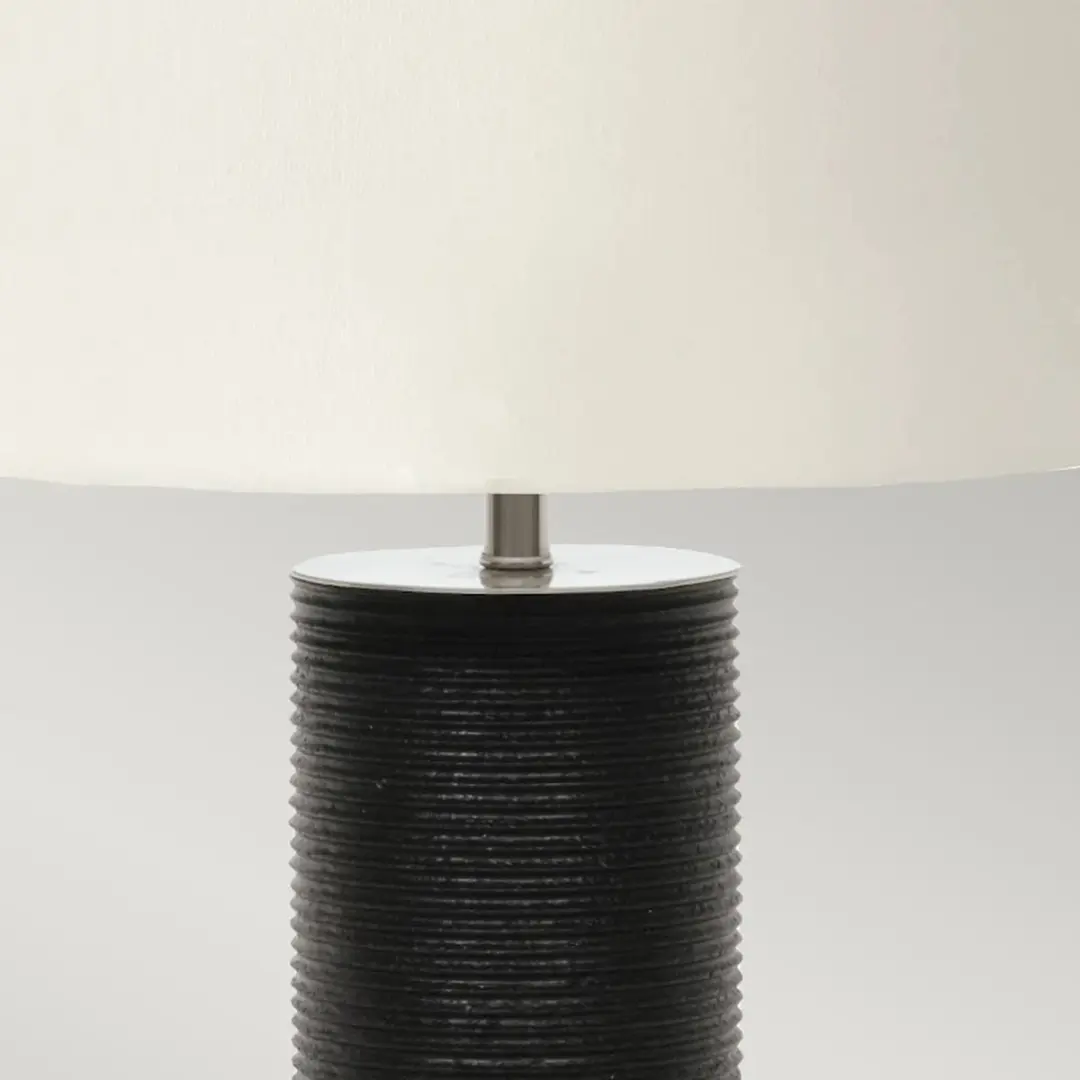 Elstead Lighting LED Tafellamp Ripple - 1x E27 60W - Zwart/Wit