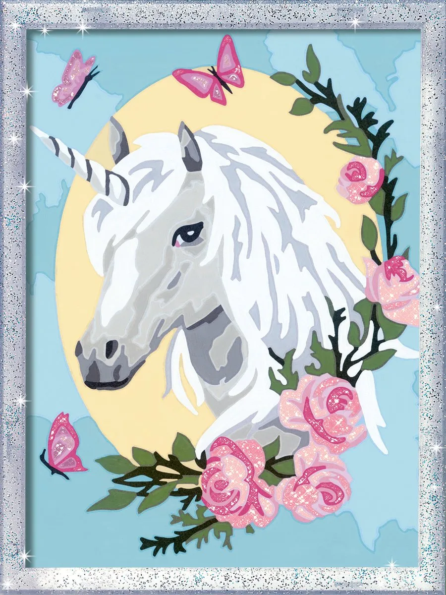 Ravensburger CreArt Unicorn Portrait Schilderen op nummer - 15 Kleuren - Multicolor