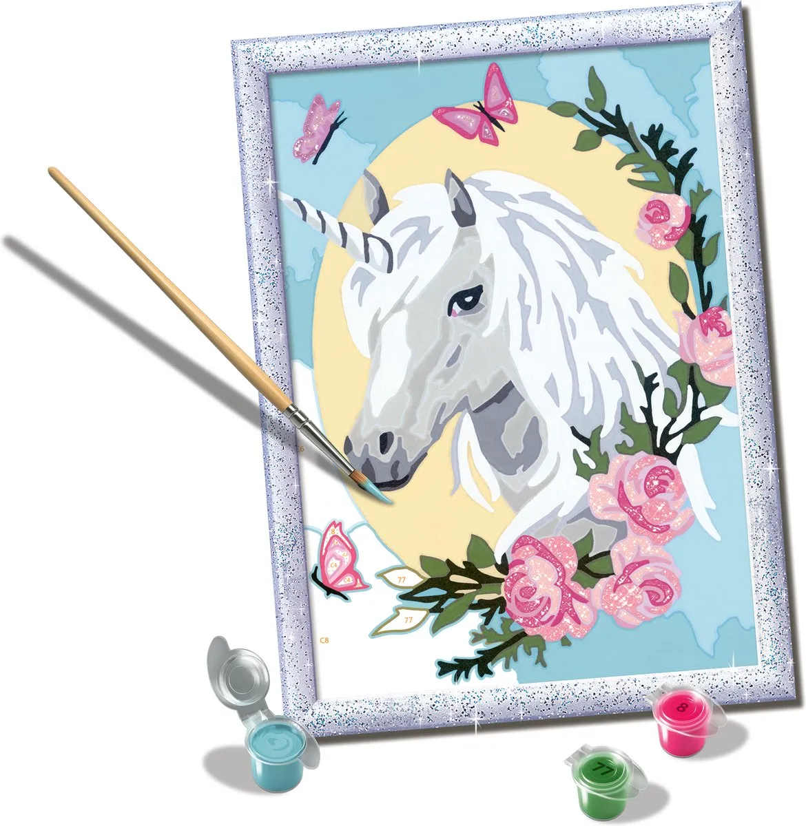 Ravensburger CreArt Unicorn Portrait Schilderen op nummer - 15 Kleuren - Multicolor