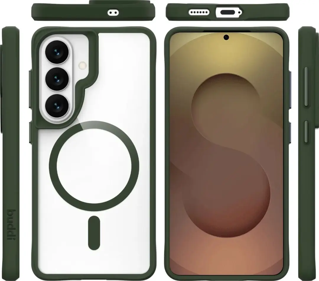 Buddi Hybrid Hoesje Samsung Galaxy S26 FE - MagSafe - Transparant Groen