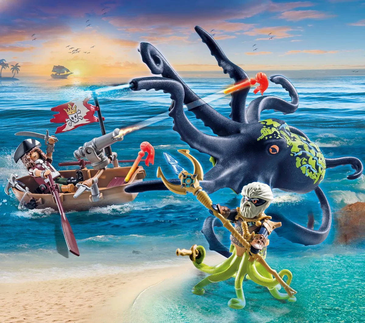 Playmobil Pirates Gevecht tegen de Reuzenoctopus 71419 - Multicolor